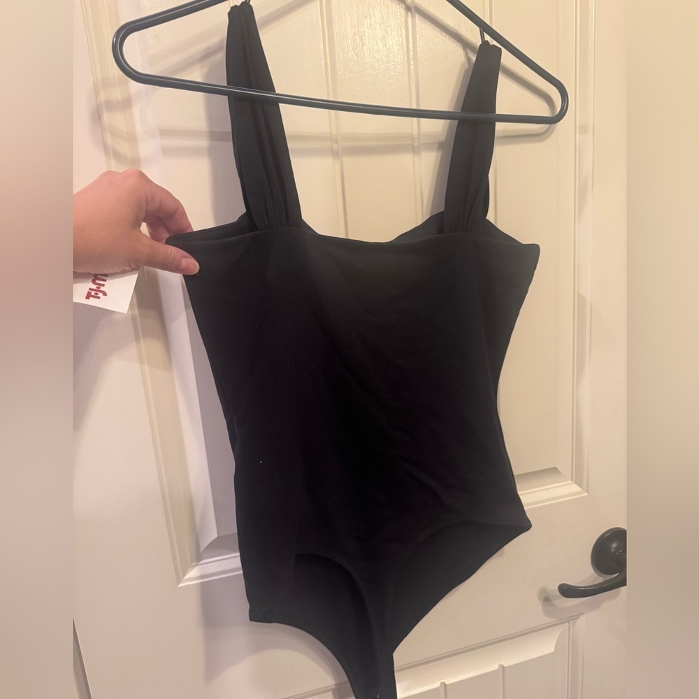 Abercrombie Black Cotton-Blend Seamless Tank Bodysuit - Picture 2 of 6